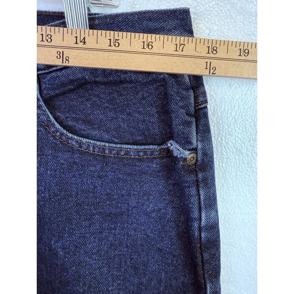 Riders Lee Jeans Womens size 16 M Dark Wash Blue Denim Straight Western Hipster‎